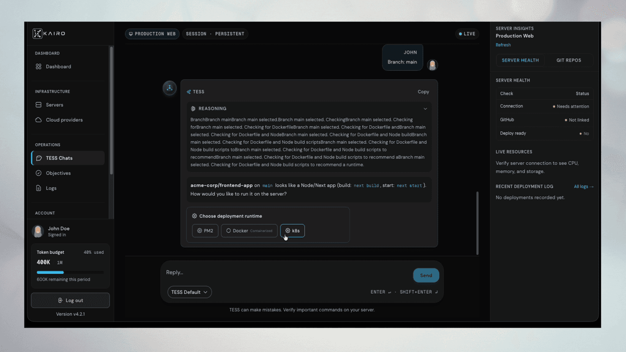 Model selector dropdown in chat composer